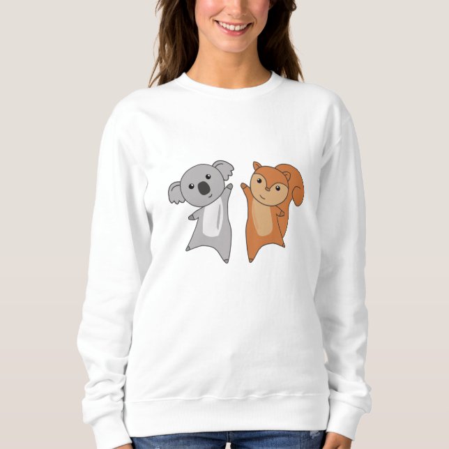 Koala Squirrels Cute Animals Kids Lovers Sweatshirt (Front)