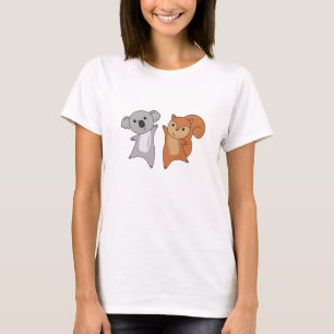 Koala Squirrels Cute Animals Kids Lovers T-Shirt