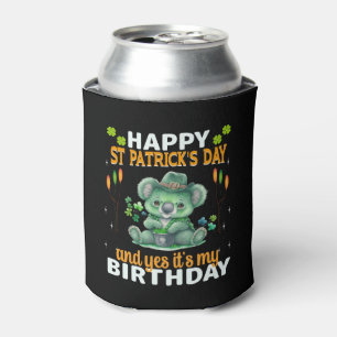 Koala St Patrick Day Green Men Women Paddys Pattys Can Cooler