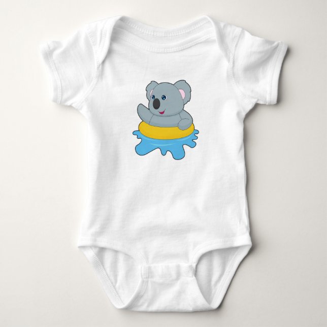 Koala Summer Lifebuoy Baby Bodysuit (Front)
