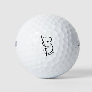 Koala Tee Quality Minimal Ink Design Golf Balls