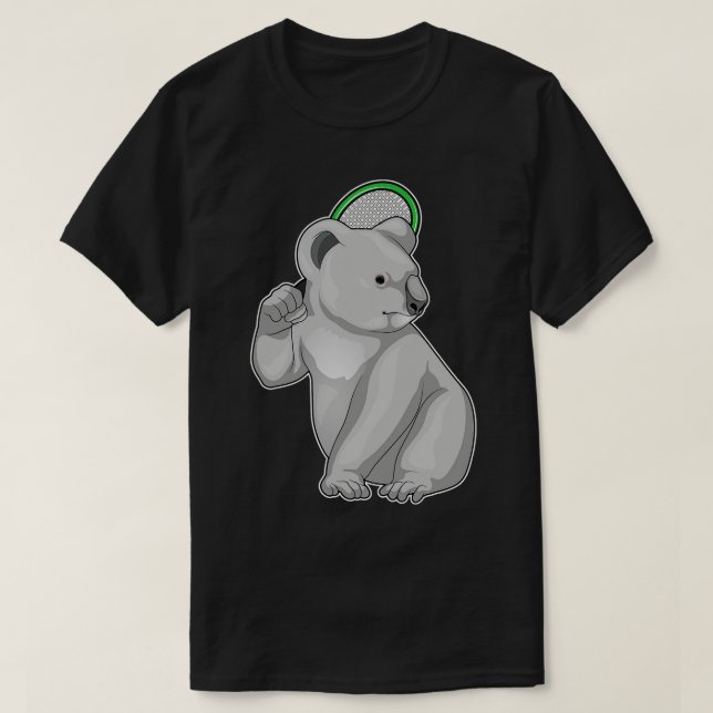 Koala Tennis Tennic racket T-Shirt (Design Front)