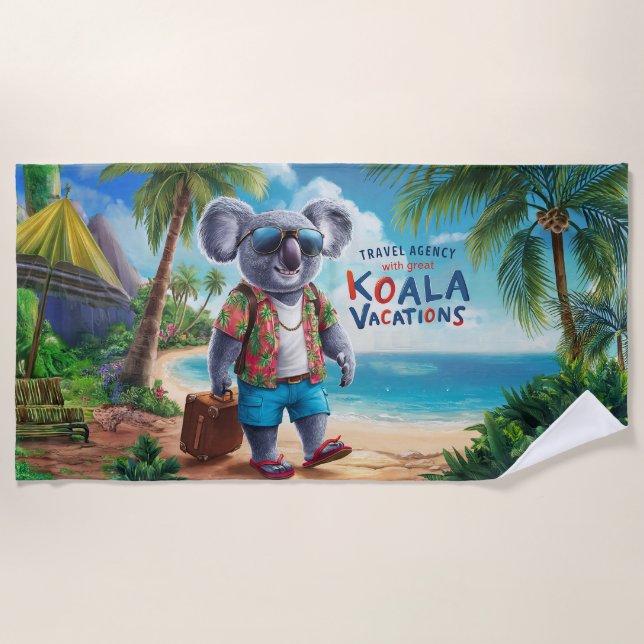 Koala Travel Agency Beach Towel (Front)