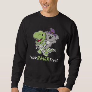 Koala Trick Rawr Treat T-rex Mummy Costume Sweatshirt