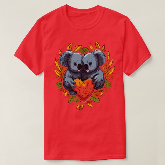 Koala Valentine Day T-Shirt (Design Front)