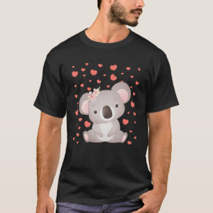 Koala Valentine's Day Red Heart's For Koala Lover T-Shirt