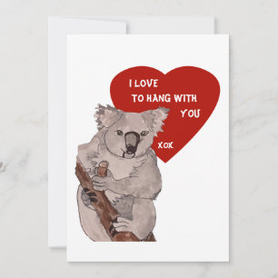 Koala  Valentines Holiday Card
