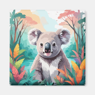 Koala Vector Art Animal In The Majestic Nature  Magnet