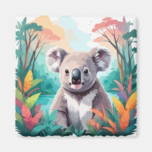 Koala Vector Art Animal In The Majestic Nature  Magnet