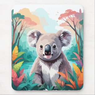 Koala Vector Art Animal In The Majestic Nature Mouse Mat