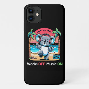 Koala Vibing on the Beach iPhone 11 Case