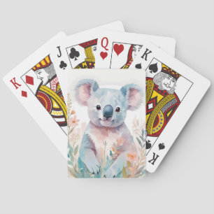 Koala Vintage Animal Nature Environment Forest Art Playing Cards