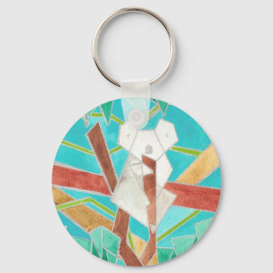 Koala Watercolor Art Key Ring