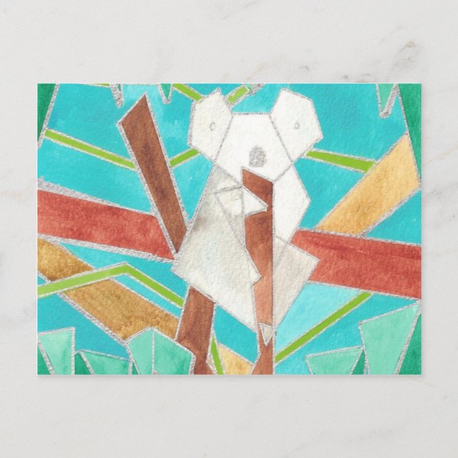 Koala Watercolor Art Postcard (Front)