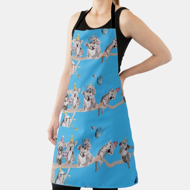 Koala Watercolor Koala's Birthday Party Apron (Insitu)