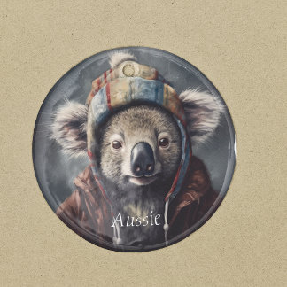 Koala wearing winter hat, customisable ceramic ornament