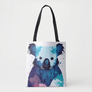 Koala Wild Nature Animal Color Art Painting Tote Bag