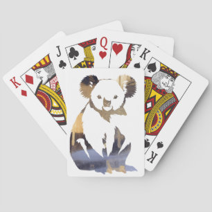 Koala Wildlife Nature Illustration Silhouette Fun Playing Cards