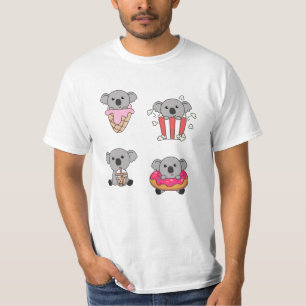 Koala With Candy Kawaii Koalas With Food T-Shirt