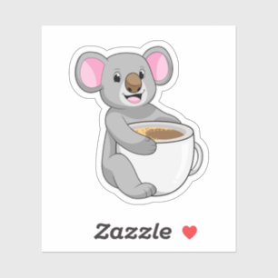 Koala with Coffee Cup
