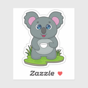 Koala with Coffee cup