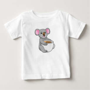 Koala with Coffee Cup Baby T-Shirt