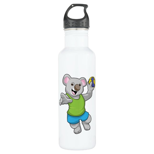 Koala with Handball Sports 710 Ml Water Bottle (Front)