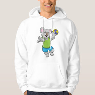 Koala with Handball Sports Hoodie