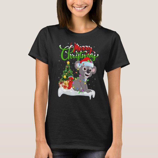 Koala  Xmas Decorations Santa Koala Christmas T-Shirt (Front)