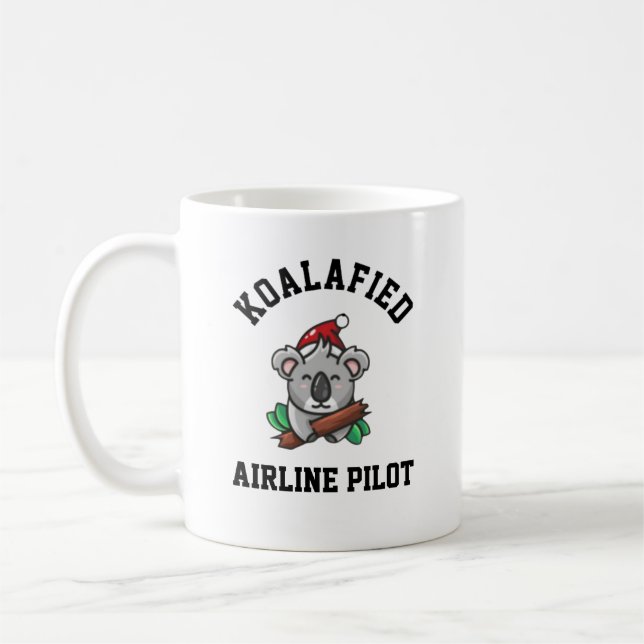 Koalafied Airline Pilot  Coffee Mug (Left)