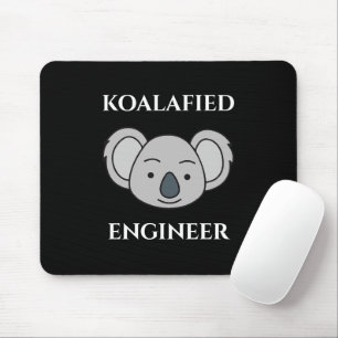Koalafied Engineer Cute Koala Funny Job Pun Mouse Mat