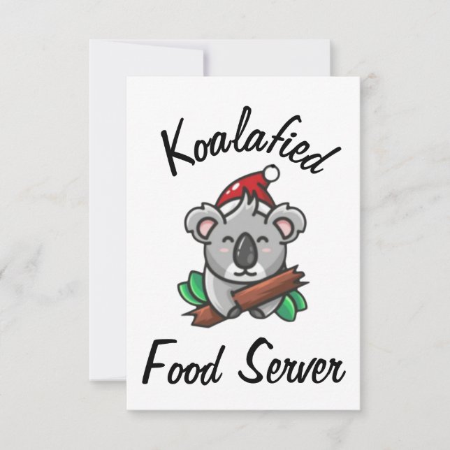 Koalafied Food Server Card (Front)