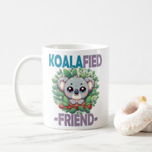 Koalafied Friend funny pun Cute baby Koala cartoon Coffee Mug