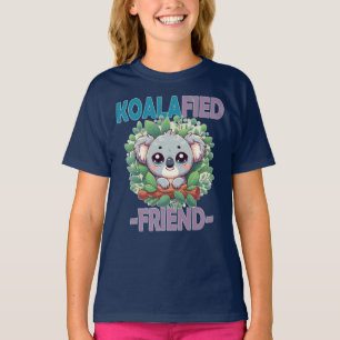Koalafied Friend funny pun Cute baby Koala cartoon T-Shirt
