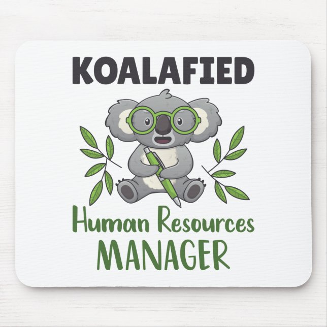 Koalafied Human Resources Manager HR Specialist Mouse Mat (Front)