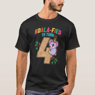 Koalafied To Turn 4 Koala Bear 4th Birthday Party T-Shirt