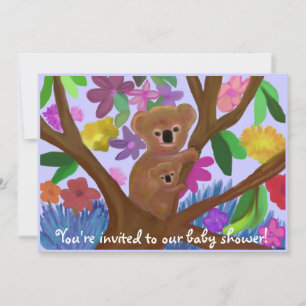Koalas baby shower invitation