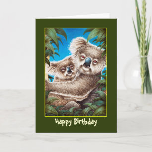 Koalas Birthday Card