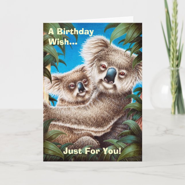 Koalas Birthday Card (Front)