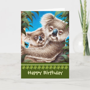 Koalas Birthday Card