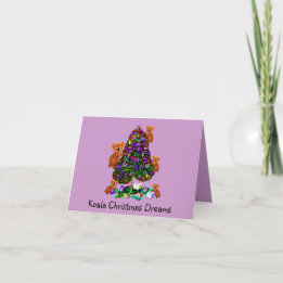 Koalas Christmas Morning Greeting Cards