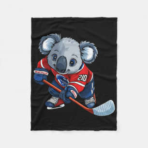 Koalas Ice Hockey Fleece Blanket