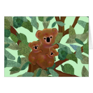 Koalas in the Eucalyptus Card