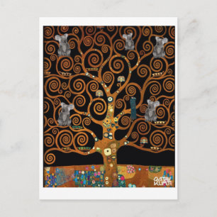 Koalas in Tree of Life, Klimt parody, Postcard