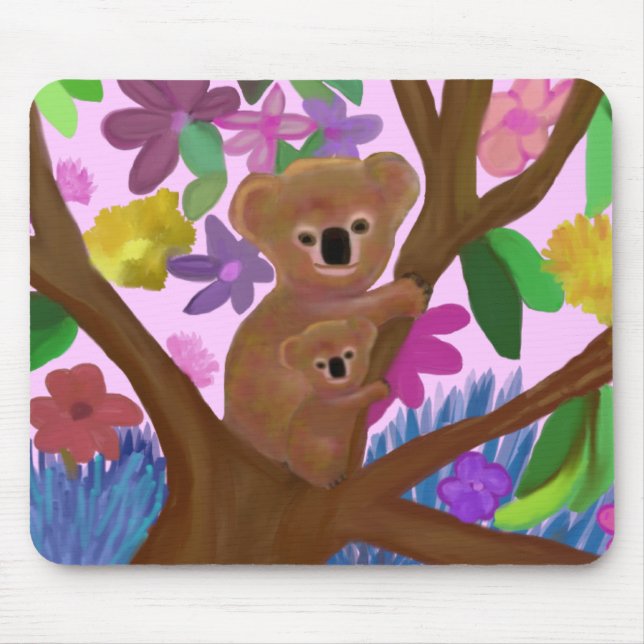 Koalas Just Hanging Around Mouse Mat (Front)