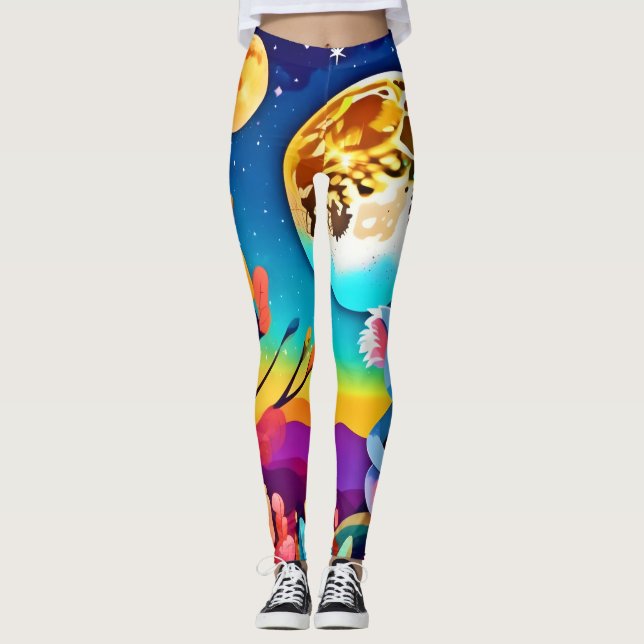 Koala's Moonlit Night Leggings (Front)