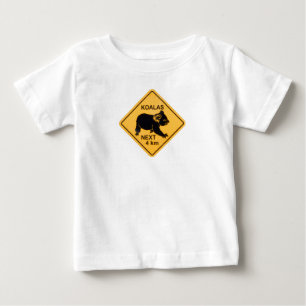 Koalas Next 4 Km Cute Sign Baby T-Shirt