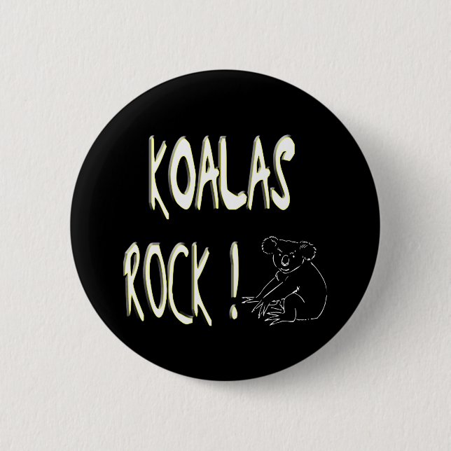 Koalas Rock! Button (Front)