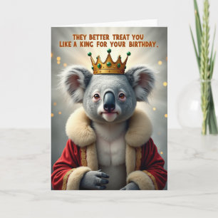 Koalas Royal Birthday Card