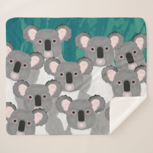 Koalas Sherpa Blanket